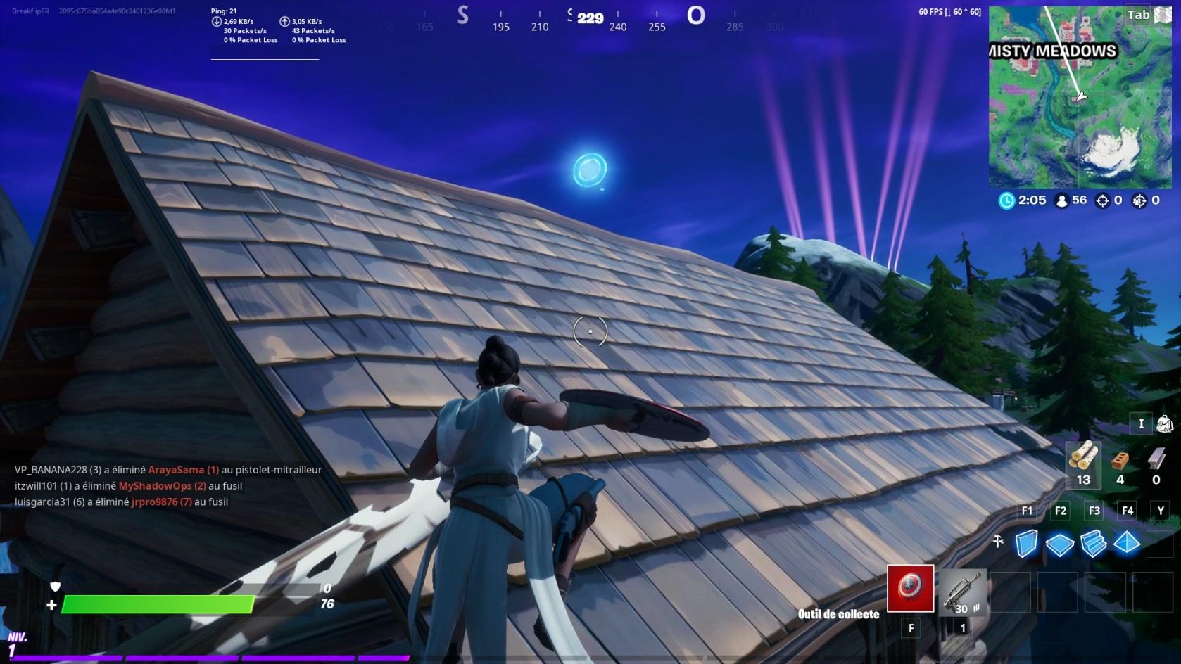 Défi : Collecter les anneaux de Misty Meadows