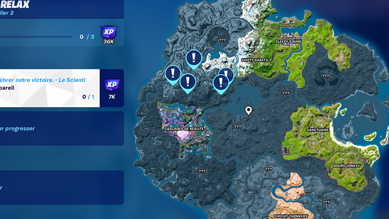 Etablir une liaison avec l'appareil dans Fortnite, défis Relax saison 3, chapitre 3