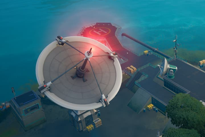 Détruire de l'équipement aux stations satellites, défi Fortnite saison 7