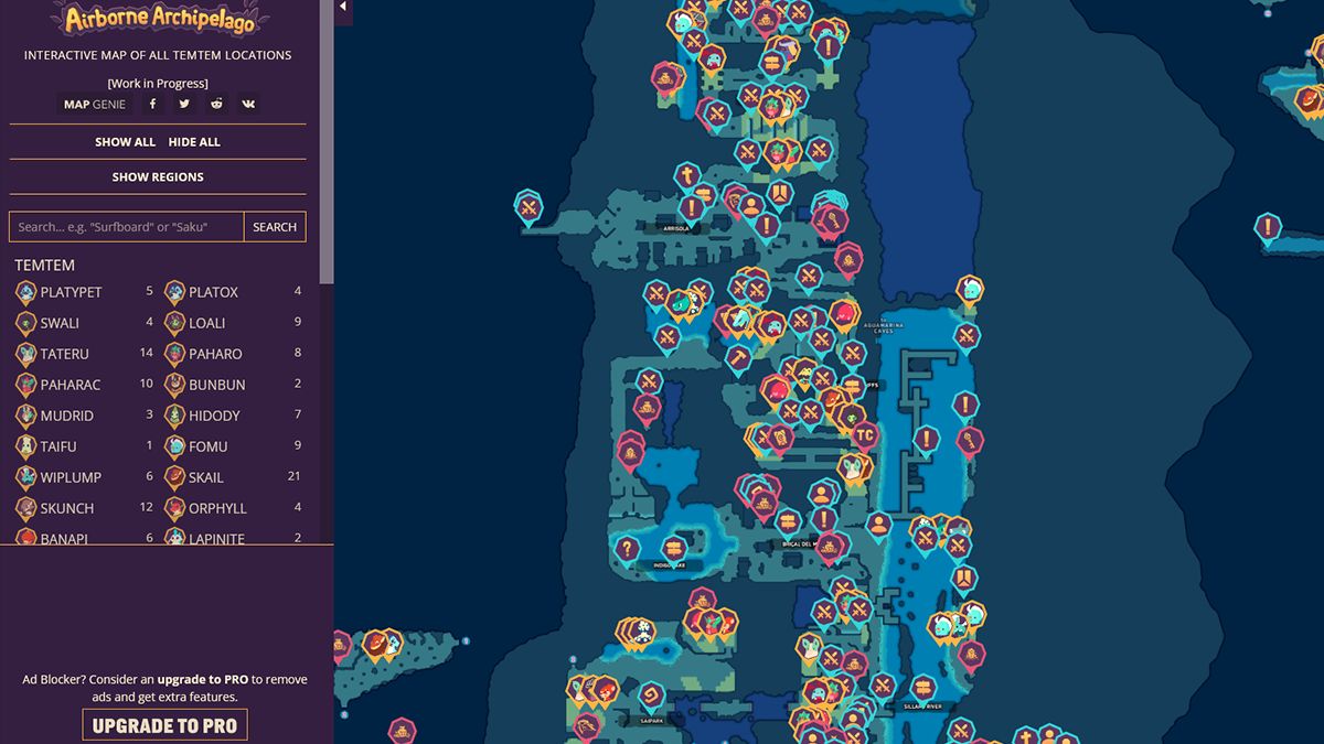 Temtem map, où trouver une carte interactive du jeu ?