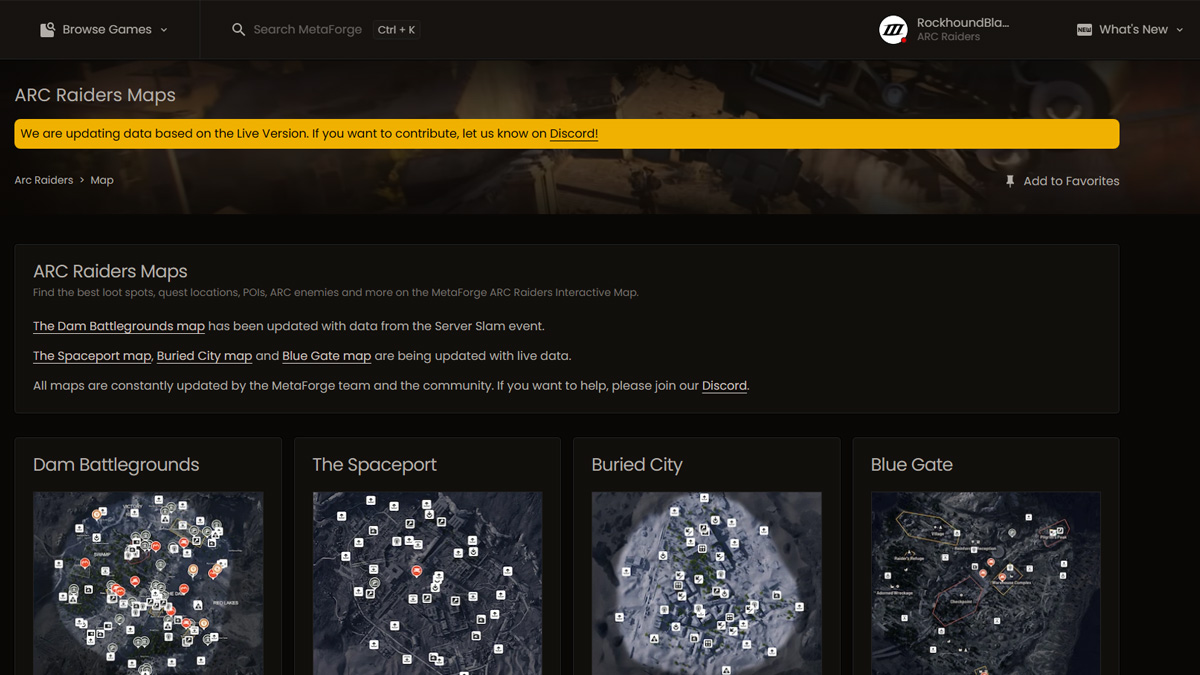 Metaforge ARC Raiders : comment accéder aux cartes interactives et aux événements du jour ?