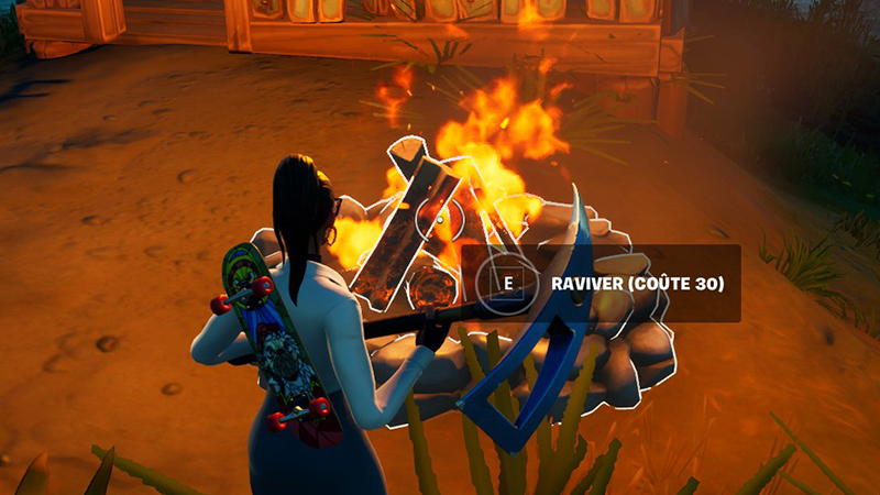 Raviver des feux de camp près de différentes couveuses dans Fortnite, défi saison 7