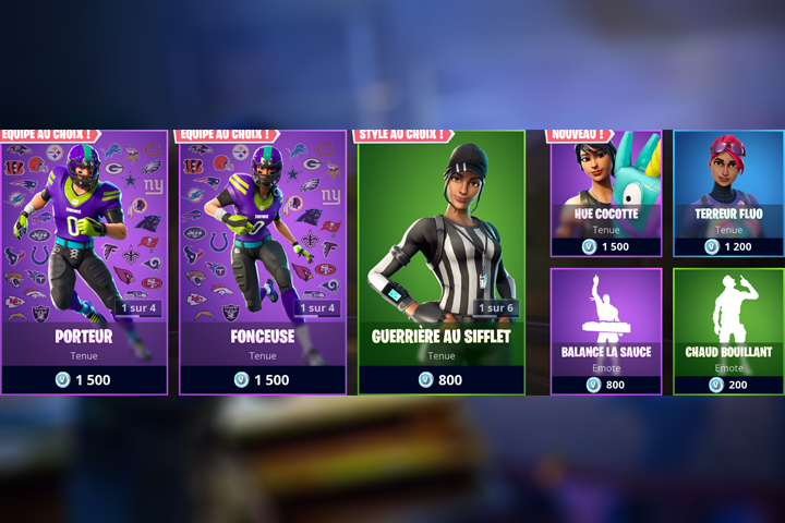 Boutique Fortnite 13 novembre