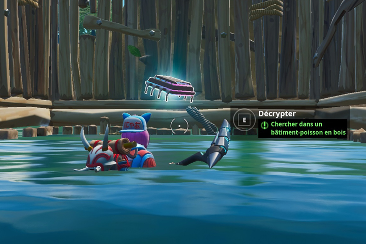 Fortnite : Chercher dans un bâtiment-poisson en bois, puce 17 défis Décryptage
