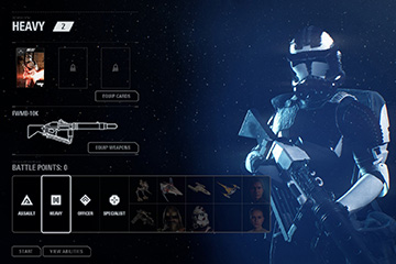 Cartes des Étoiles de la classe Soldat Lourd