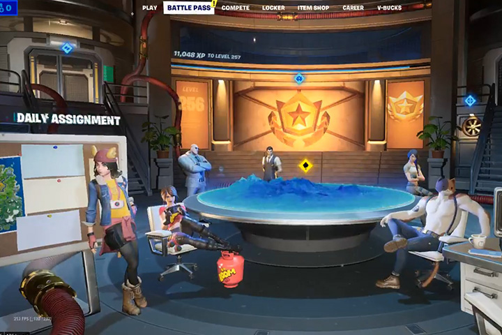 Fortnite : Des tuyaux sont dans le menu principal et l'accueil du jeu