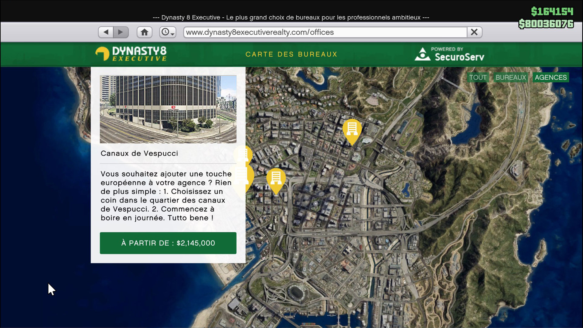 Agence GTA 5, comment l'acheter dans le mode Online ?