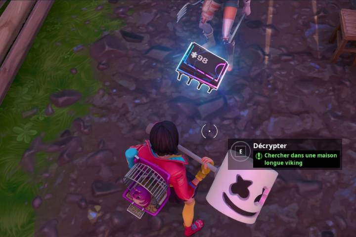 Fortnite : Puce 98 Décryptage, Chercher dans une maison longue viking, Défi