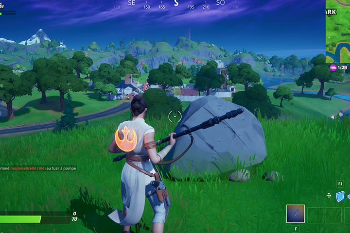 Fortnite : Trouver l'épée de Skye plantée dans la pierre dans des endroits en altitude, défi semaine 8 saison 2