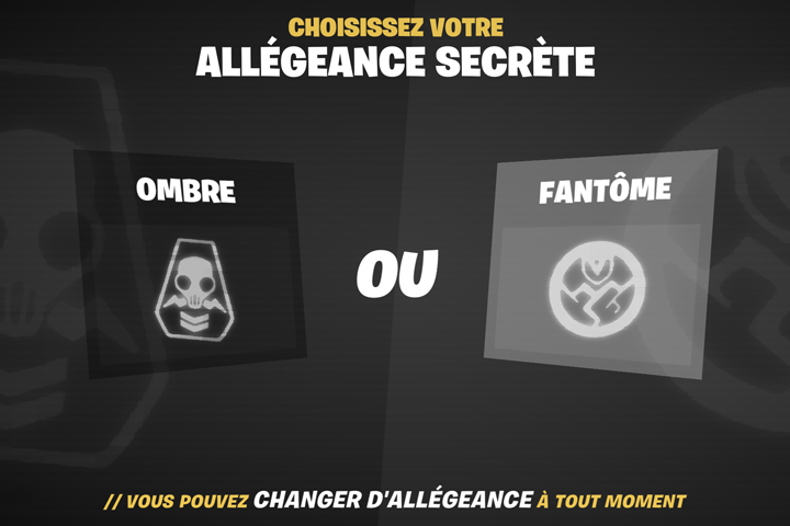 Fortnite : Jeux d'espions et allégeance secrète, les opérations ombre ou fantôme