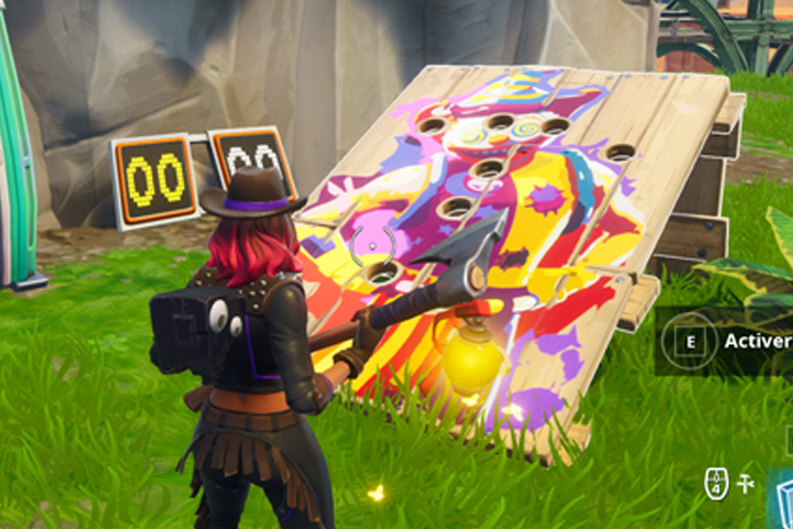 Fortnite : Obtenir un score d'au moins 10 points sur différents panneaux de clown, défi semaine 9
