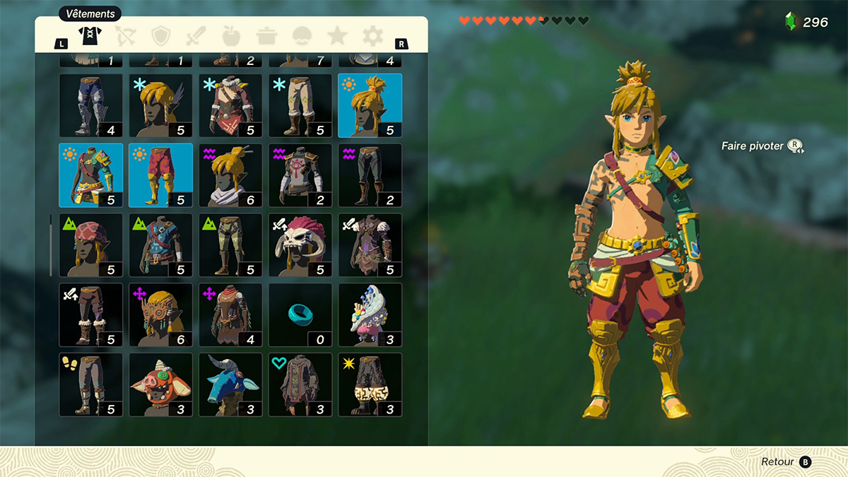 Comment avoir la Tenue des Sablons complète dans Zelda Tears of the Kingdom ?