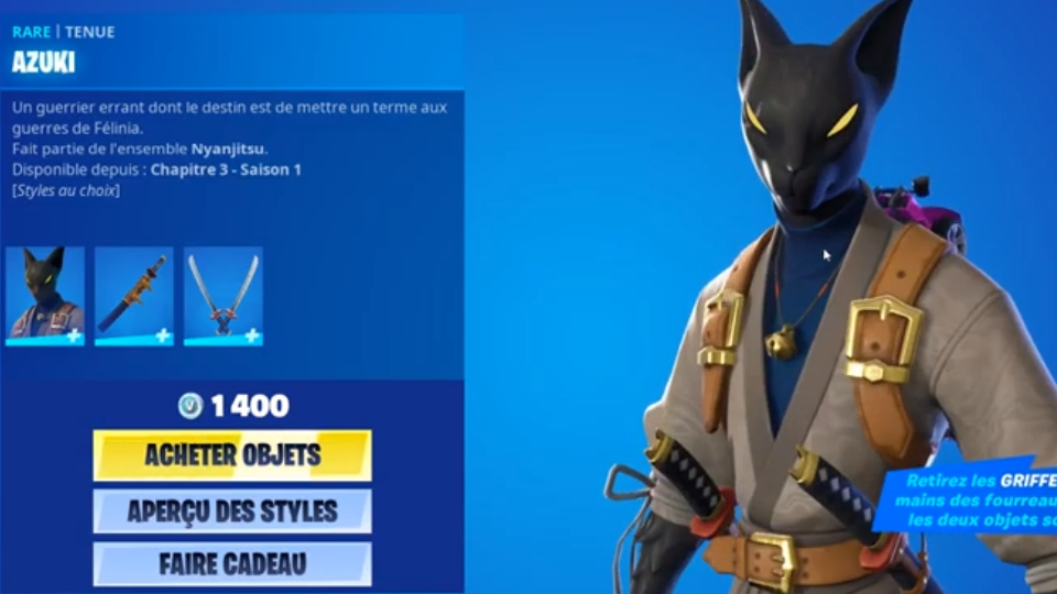 Comment avoir le skin Azuki dans Fortnite ?
