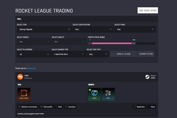 Rocket League trade : Comment échanger et acheter des items ?