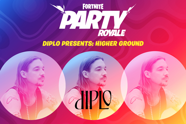 Diplo Presents : Higher Ground, concert Fortnite en Party Royale