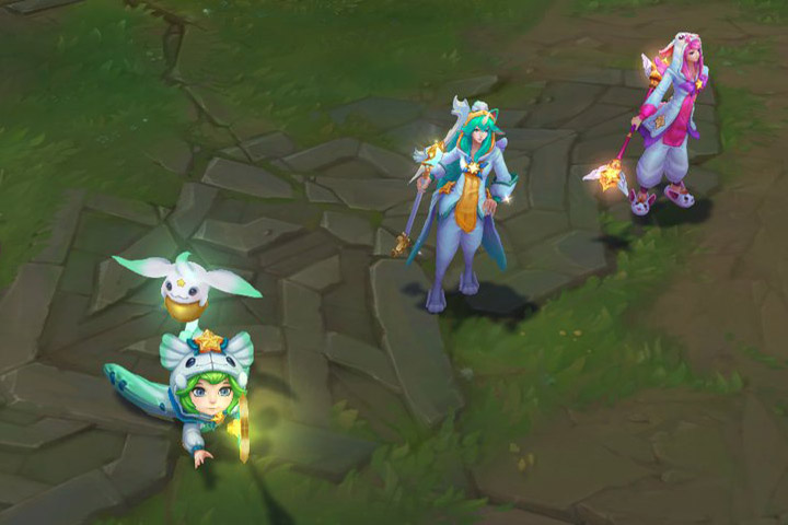 LoL : Skins Pyjama Gardien des étoiles pour Ezreal, Lulu, Lux, Miss Fortune et Soraka