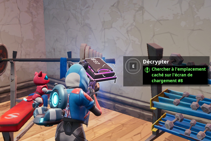 Fortnite : Puce 97 Décryptage, Chercher à l'emplacement caché sur l'écran de chargement #8, Défi