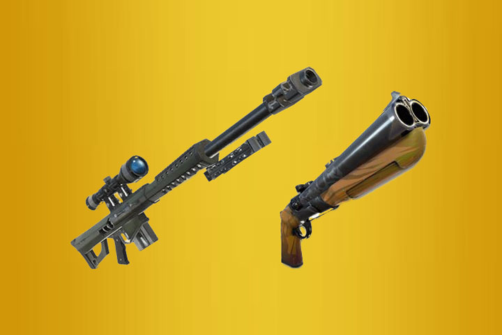 Fortnite : Nouvelles armes dataminées - Sniper lourd, Rail Sniper et Break-barrel Shotgun