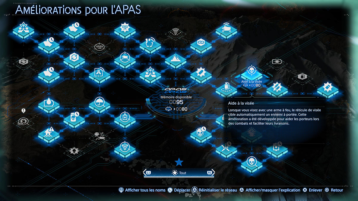 Quelles sont les meilleures améliorations pour l'APAS et comment en débloquer des nouvelles dans Death Stranding 2 ?