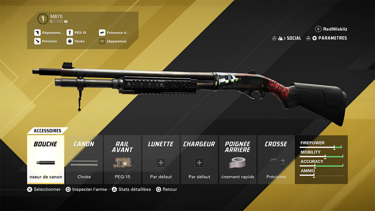 Classe M870 XDefiant : les meilleurs accessoires et build