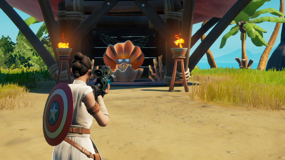 Visiter le Coral Cove, le camp de base G et la cabane banale dans Fortnite, défi saison 7