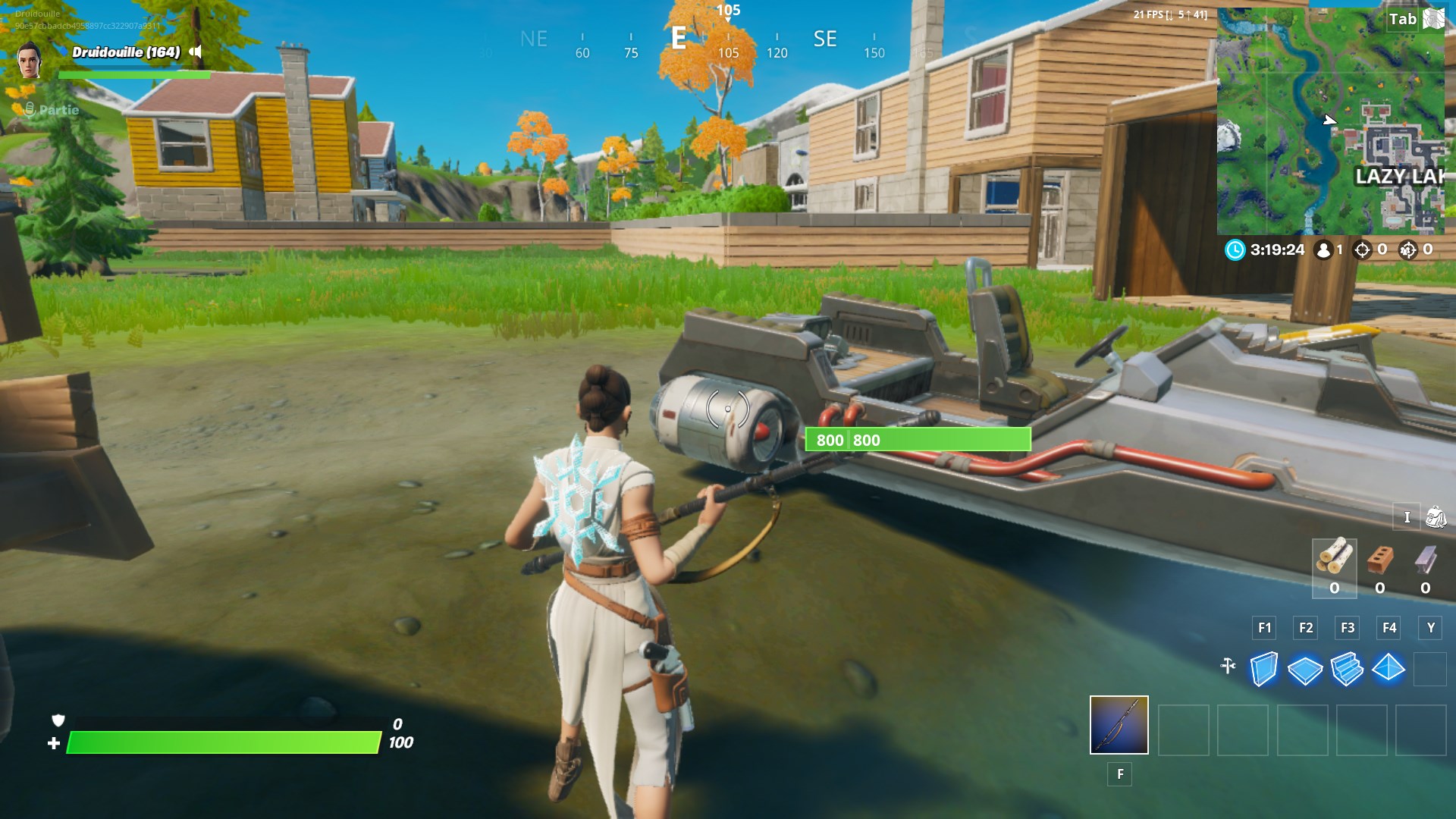 Fortnite : Visiter Lazy Lake et Slurpy Swamp en une seule partie en étant à bord d'un canot motorisé, défi