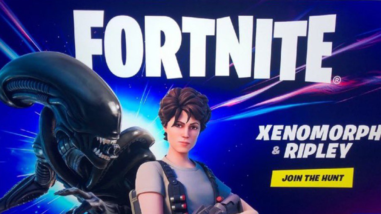 Skin Alien dans Fortnite, Ripley et Xenomorph dans le jeu