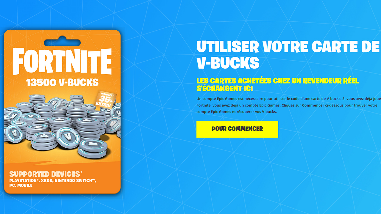 Comment utiliser les cartes de V-Bucks dans Fortnite ?