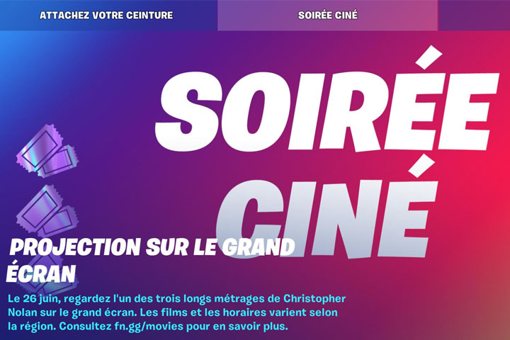 Christopher Nolan x Fortnite : suivez la projection