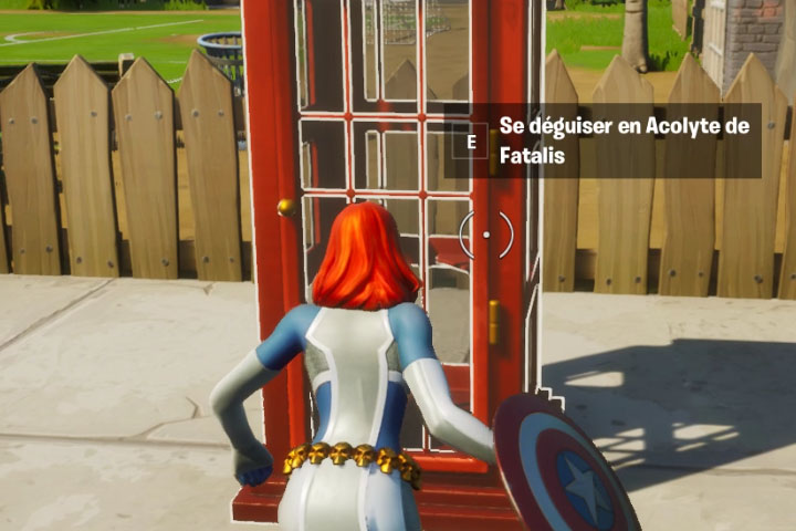 Fortnite : Utiliser cabine téléphonique en tant que Mystique, défi éveil saison 4