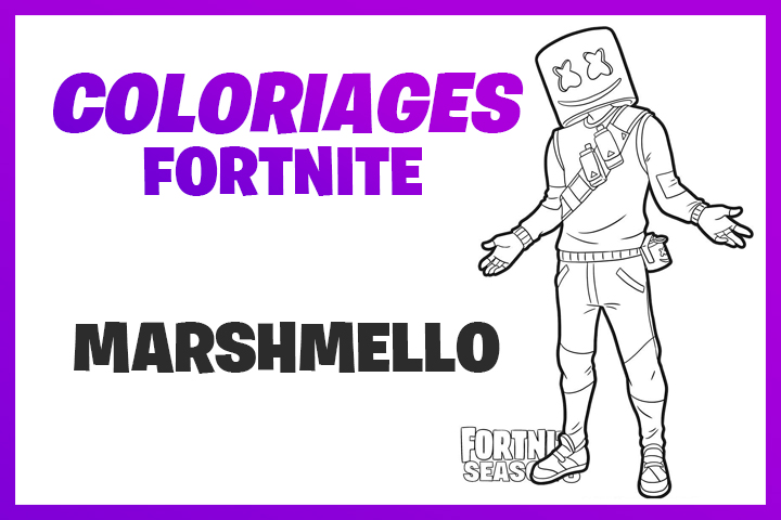 Coloriages et dessins Fortnite : Marshmello