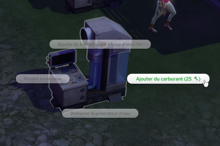 Sims 4 : Carburant pour allumer les générateurs d'eau et électricité dans l'extension écologie