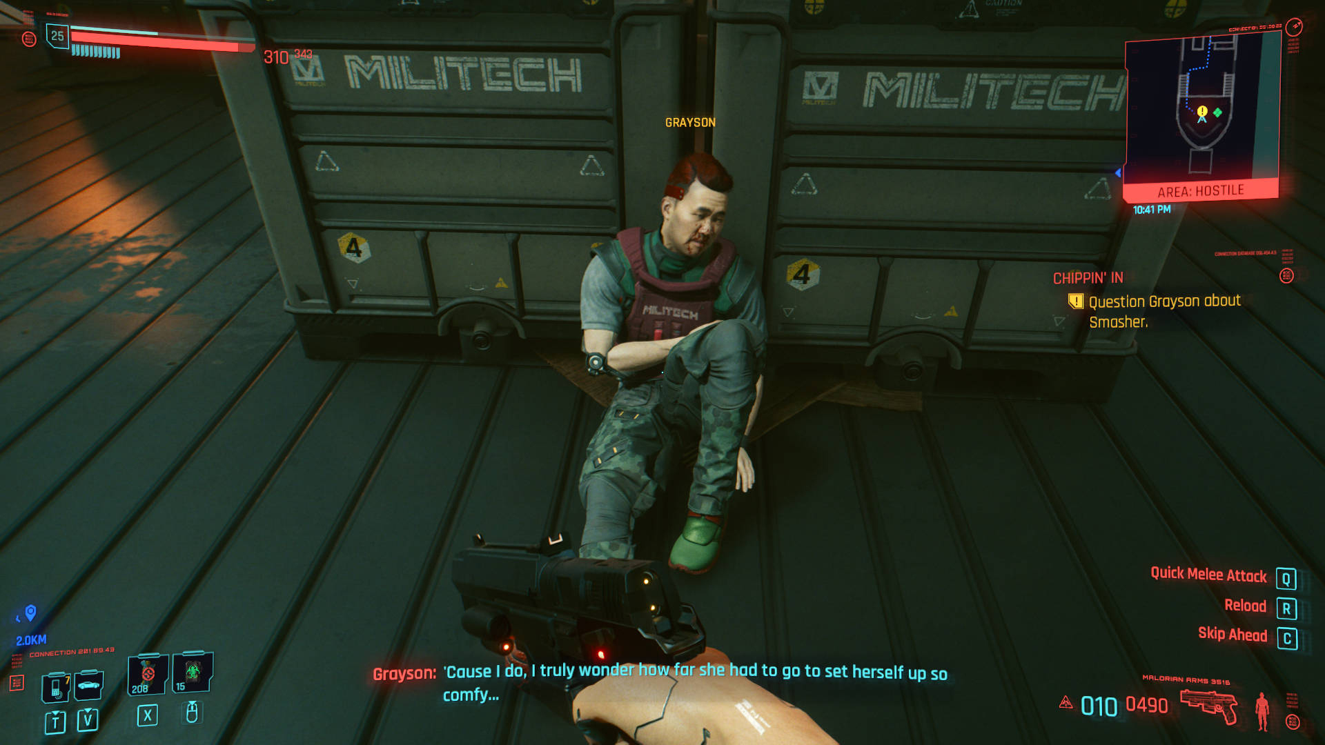 Grayson Cyberpunk 2077, faut-il le tuer ou non dans Chippin'In ?