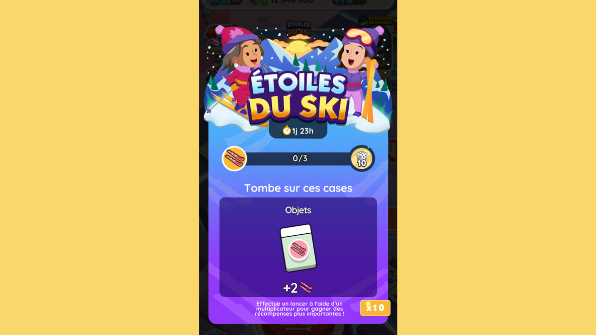 Étoiles du ski Monopoly GO, paliers, récompenses et durée pour l'événement de janvier 2023