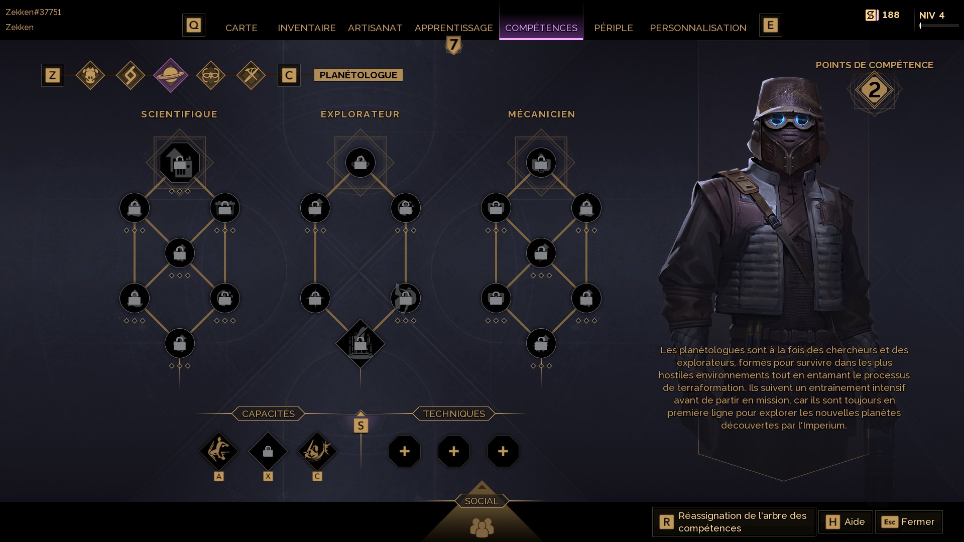 Build Planetologue sur Dune Awakening : quels sorts prendre dans l'arbre de compétences de la classe ?