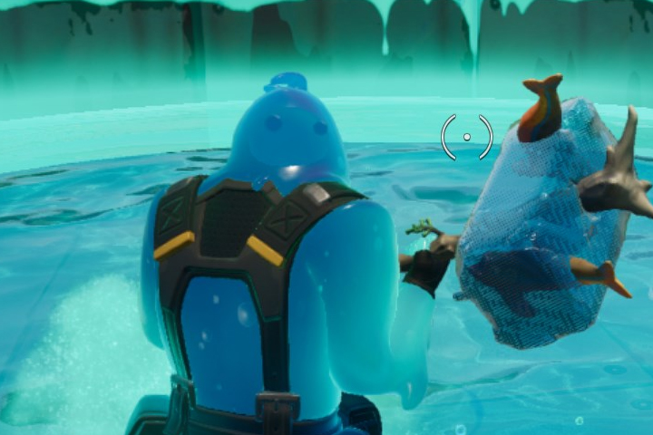 Fortnite : Plonger dans une cuve à bleuvage en portant la tenue barbotte, défi