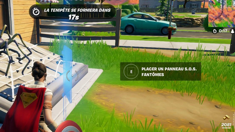 Placer des panneaux SOS Fantômes à Holly Hedges, Dirty Docks ou Pleasant Park dans Fortnite, défi Pro du confinement saison 8
