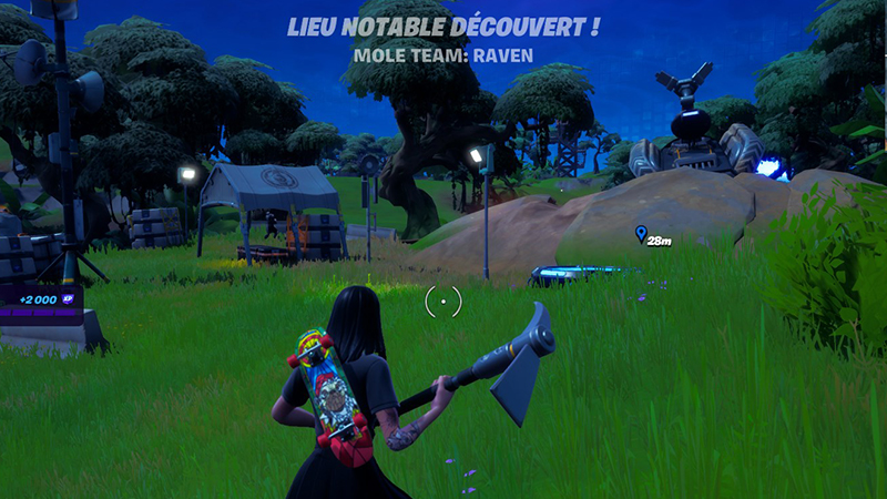 Visiter des sites de forage de l'équipe Taupe, défi Fortnite semaine 11 saison 1 chapitre 3
