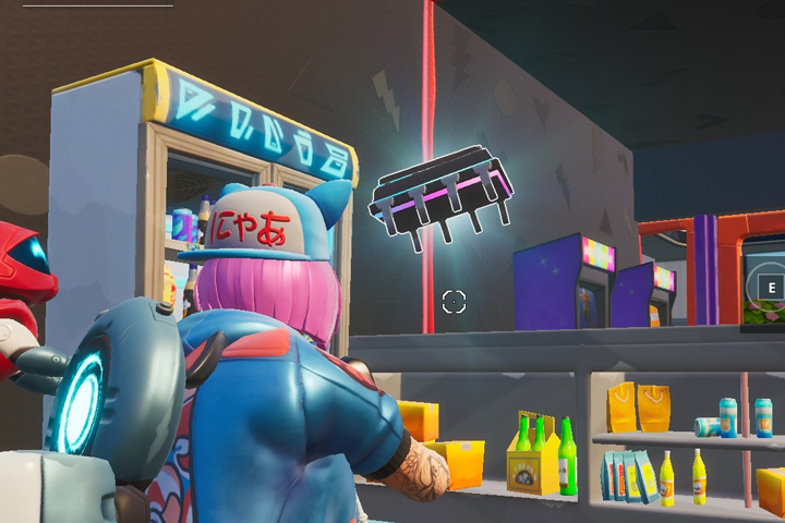 Fortnite : Puce 79 Décryptage, chercher dans une salle d'arcade, Défi