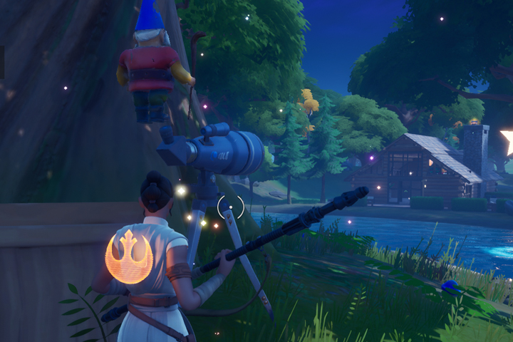 Fortnite : Gnome qui a vu l'ours avec un téléscope, défi caché