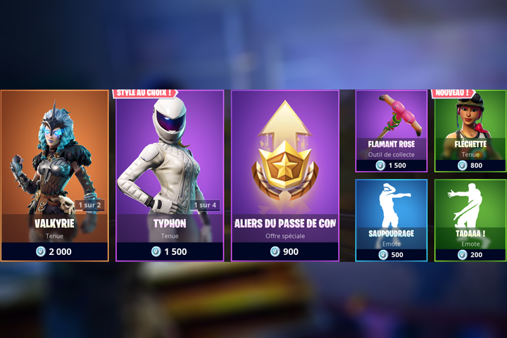 Boutique Fortnite 7 novembre