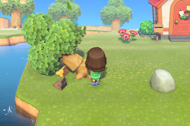 Animal Crossing New Horizons : Abattre un arbre, guide et astuce