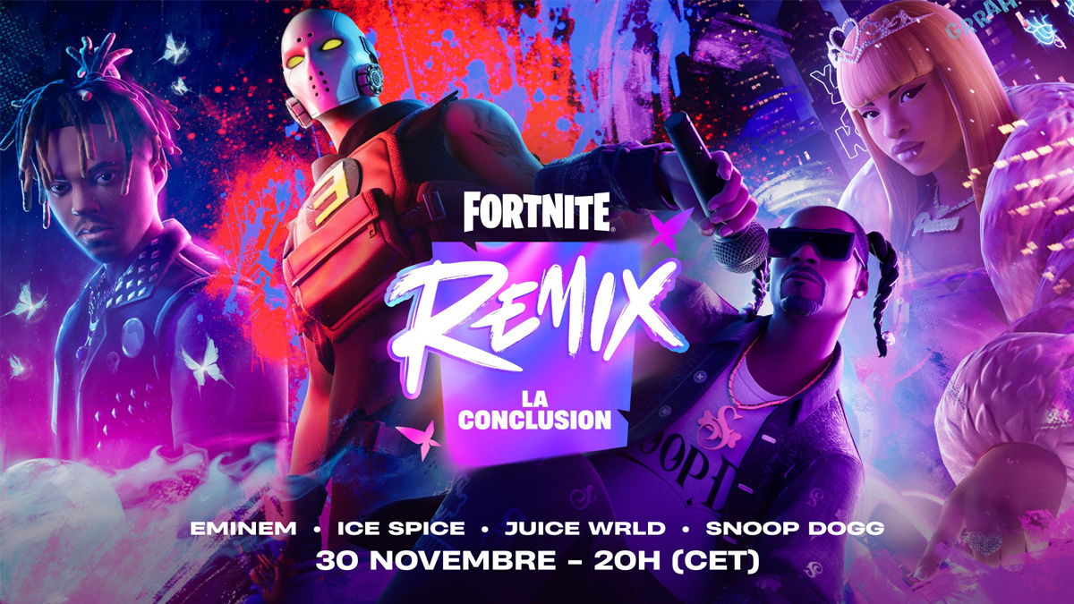 Fortnite Événement fin de saison Remix : heure, durée, contenu, tout ce qu'il faut savoir sur l'event du 30 novembre !