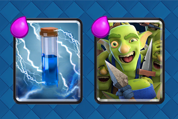 Clash Royale : Deck Zap / Log Bait Arène 9