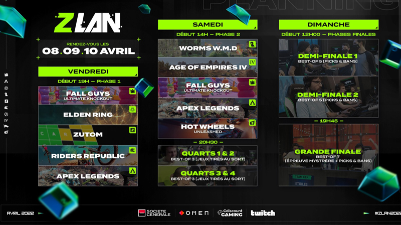 À quelle heure débute la ZLAN 2022 ?