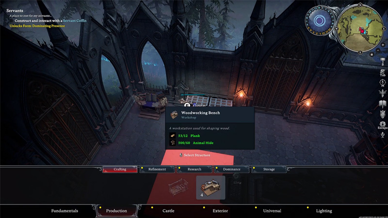 Comment avoir un établi de menuisier dans V Rising ?