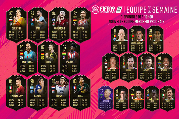 L'équipe de la semaine 9 pour FUT
