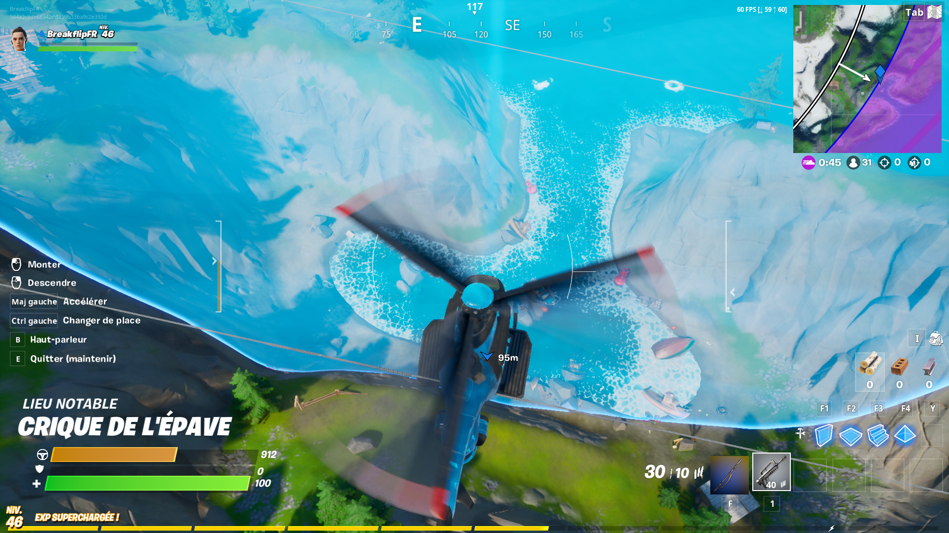 Fortnite : Visiter la Crique de l'Epave, le Yacht et l'Etang Poissonneux, défi semaine 5 saison 2