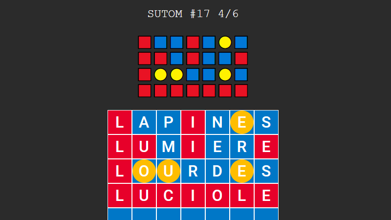 Sutom solution, quel est le mot du jour ?