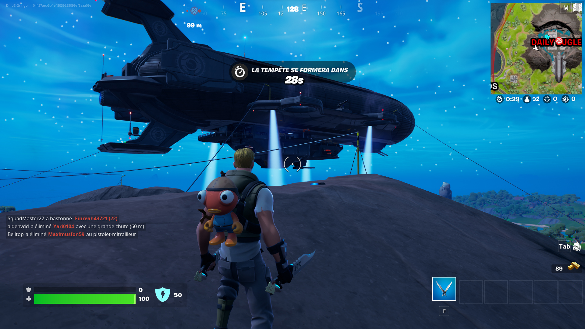 Jetpack Fortnite en saison 2 chapitre 3, où trouver un réacteur dorsal?